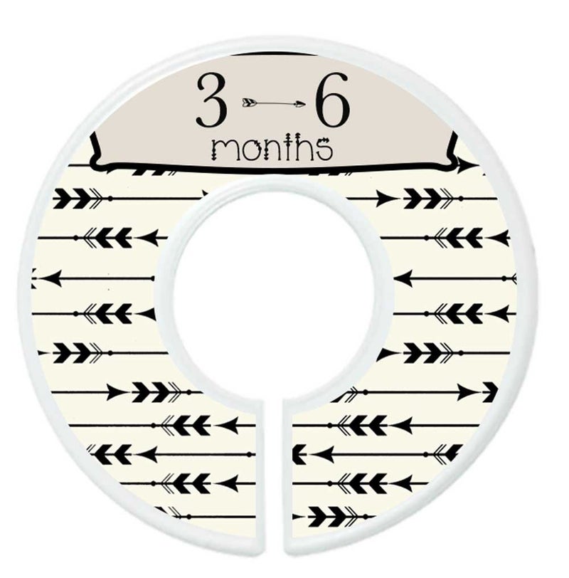 Mumsy Goose Nursery Closet Dividers Closet Organizers Baby Clothes Dividers Monochrome Boho - Image 3